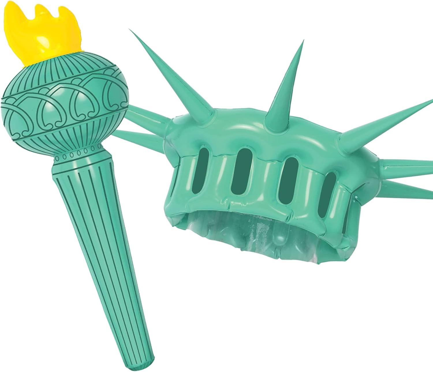 Inflatable Statue of Liberty Crown and Torch Set