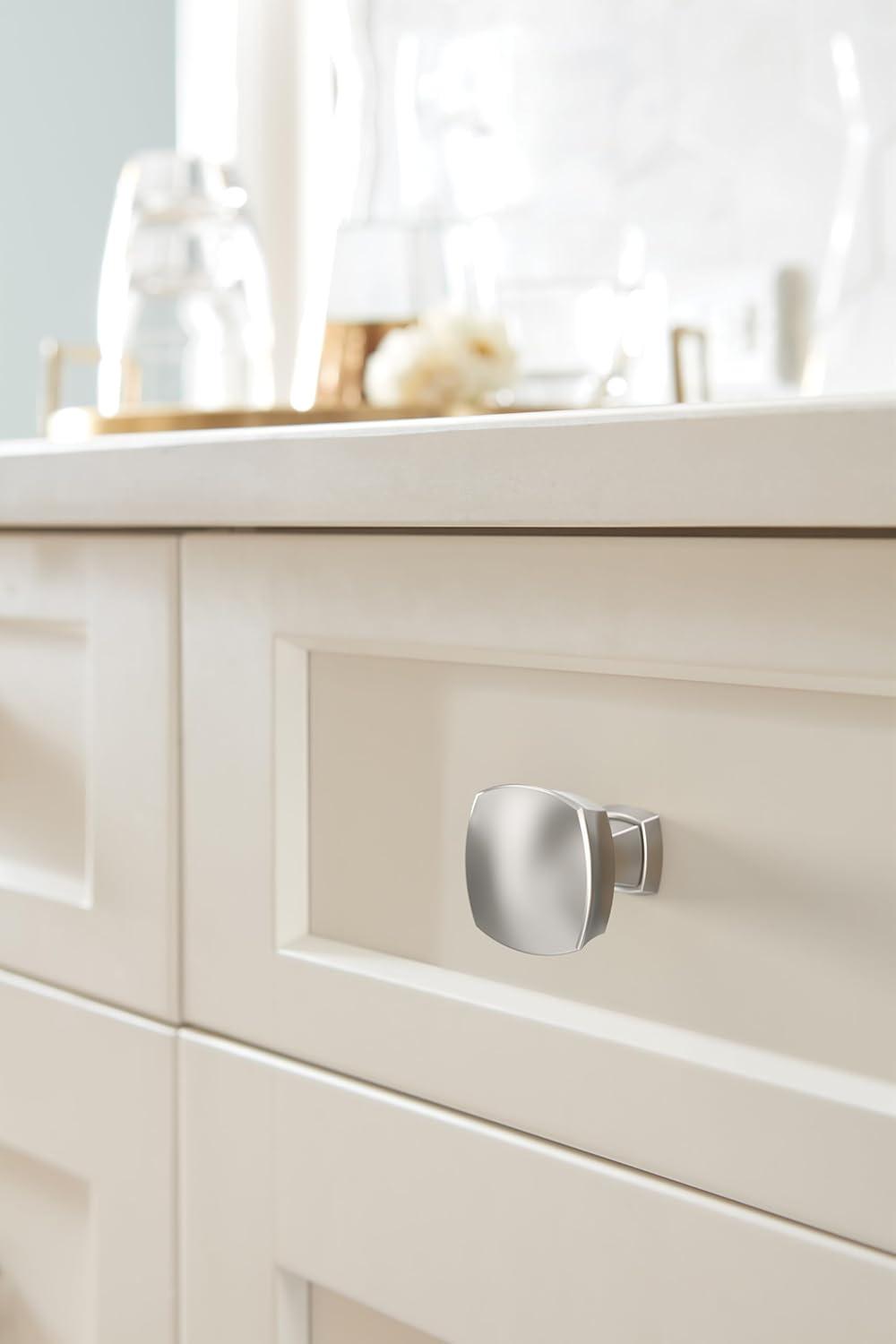 Amerock Stature 1-1/4 inch (32mm) Length Polished Nickel Cabinet Knob