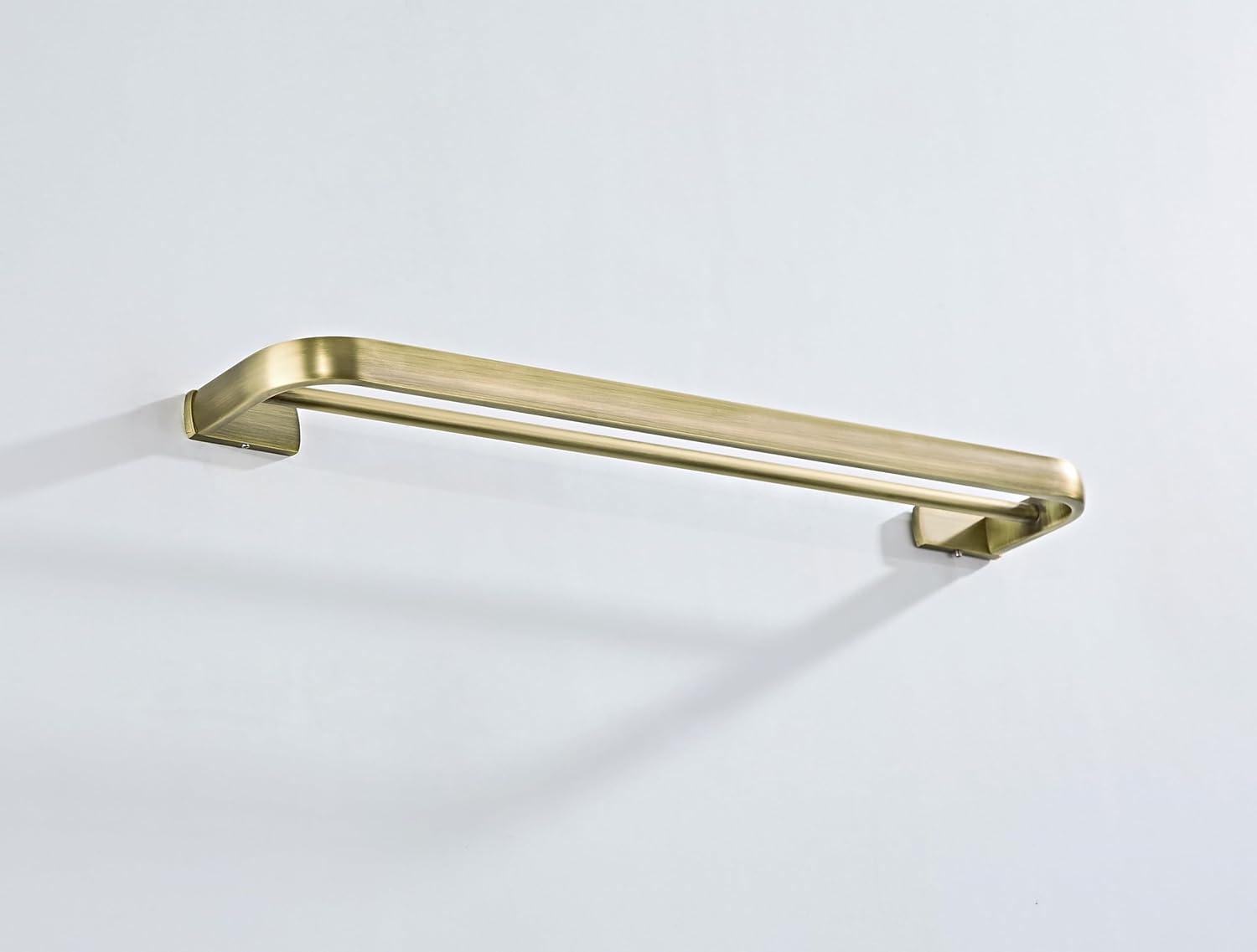 Brushed Bronze Double Layer Brass Wall Mounted Towel Rail