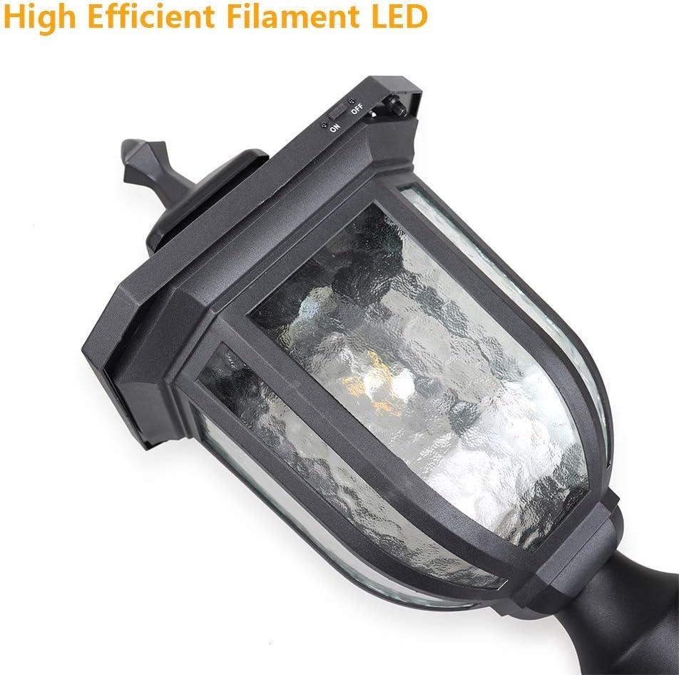 KMC KMC LIGHTING Solar Powered Lamp Post Light ST4322Q-A 120 Lumens Aluminum For Outdoor Garden Post Pole Landscape Yard Etc.