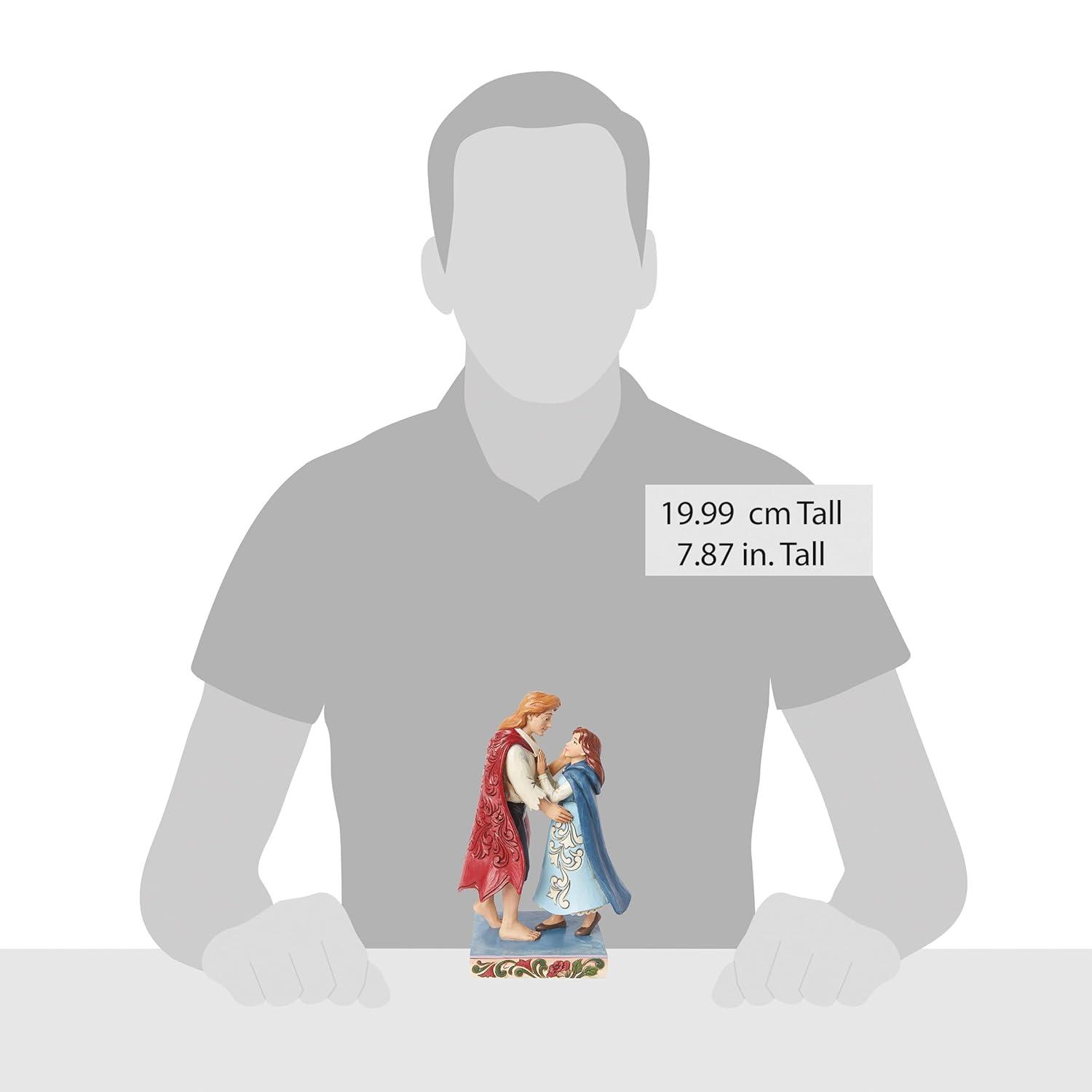 Hand-Painted Resin Belle and Prince Figurine, 7.87 Inch