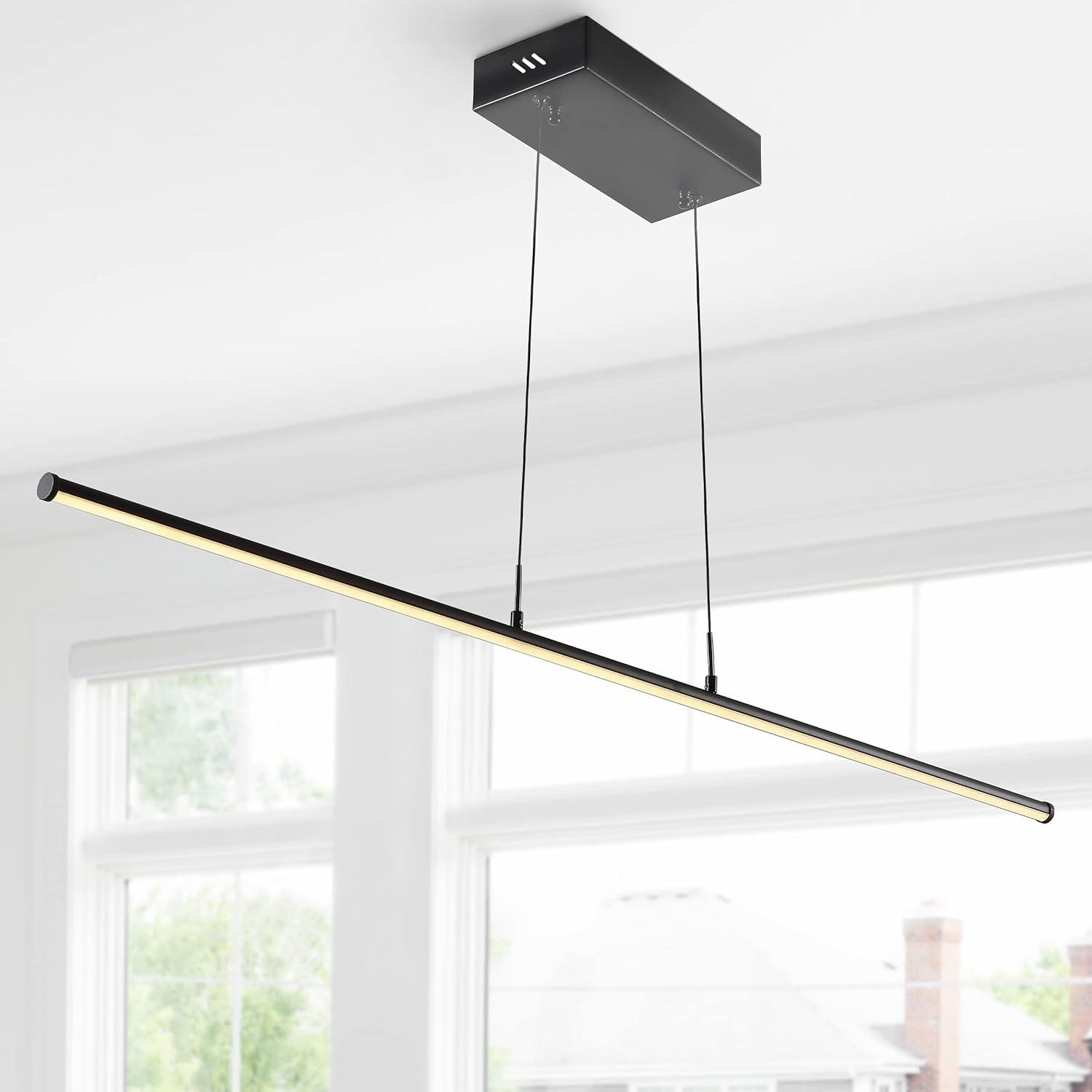 Conley 39.5" Dimmable Adjustable Integrated LED Metal Linear Pendant, Black