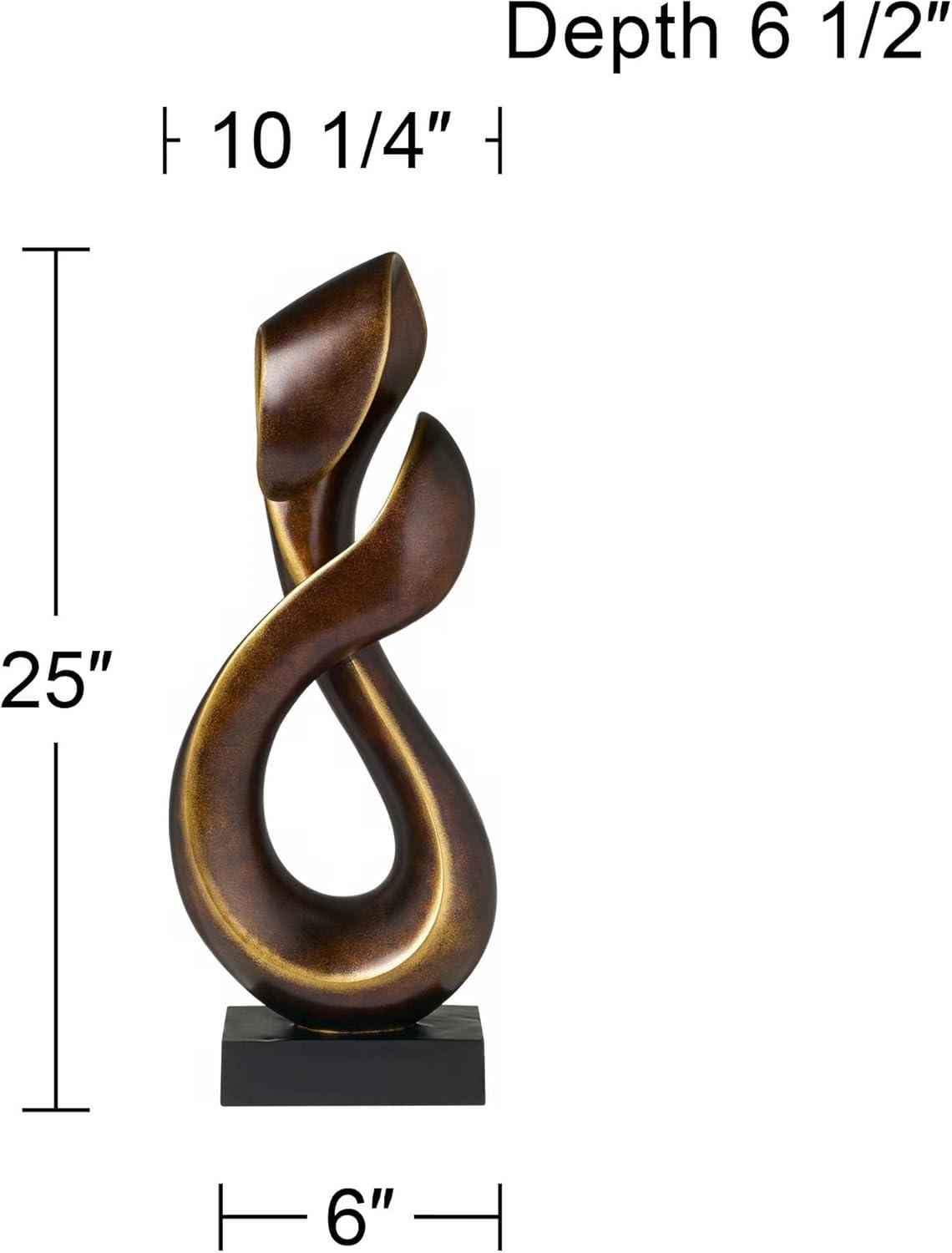 Studio 55D Open Infinity 25" High Gold Sculpture