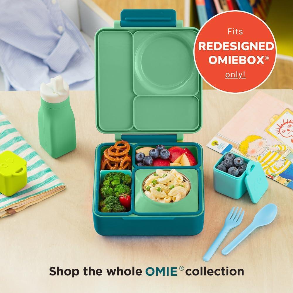 OmieLife OmieBottle Leak-Proof Reusable Silicone Water Bottle - 8.7 oz, Straw Top, BPA-Free & Phthalate-Free