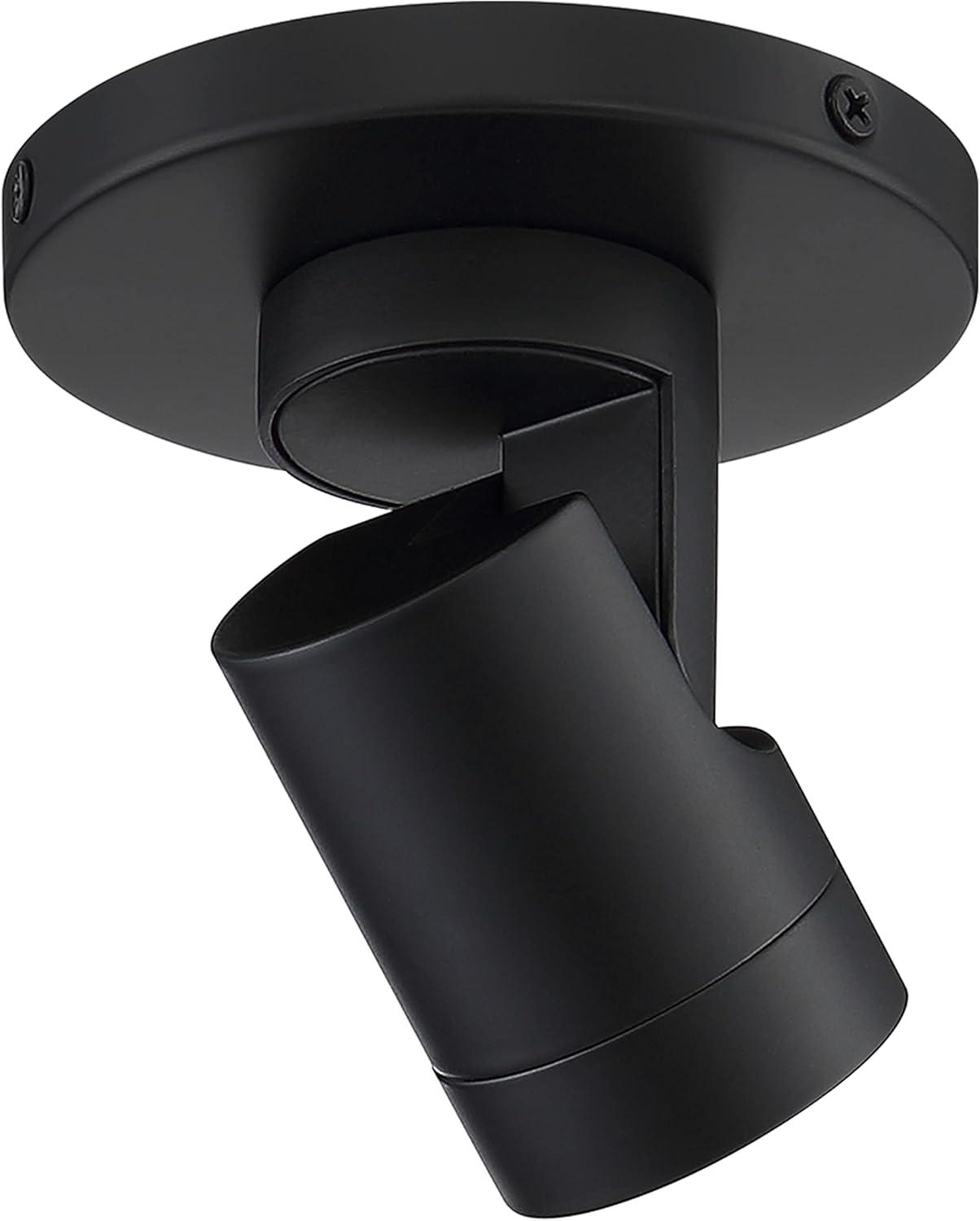 Sleek 12W LED Black Barrel Monopoint Spotlight - Warm White