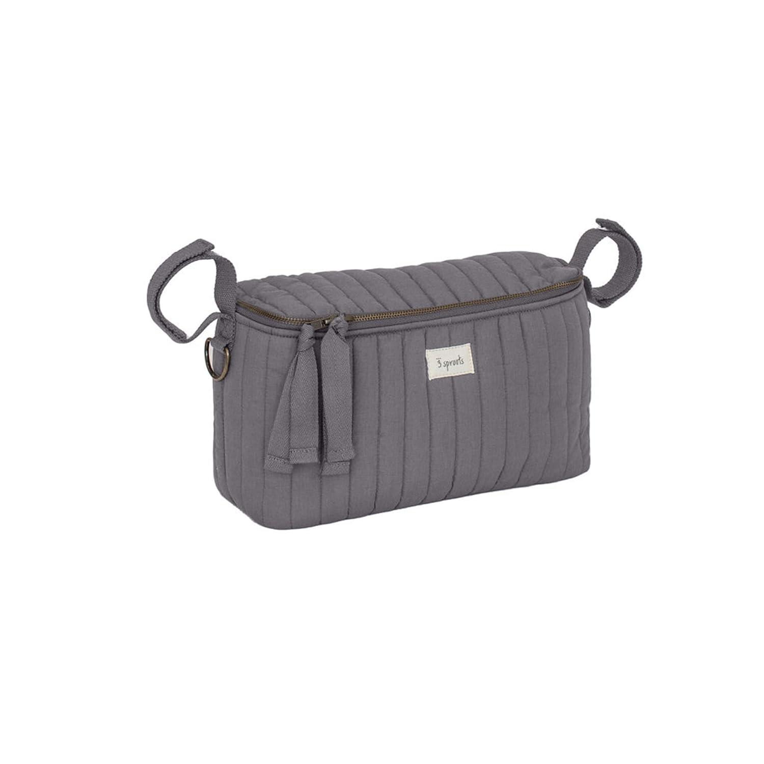 3 Sprouts Universal Quilted Stroller Caddy Organizer with 2 Cup Holders and Adjustable Shoulder Strap in Mustard