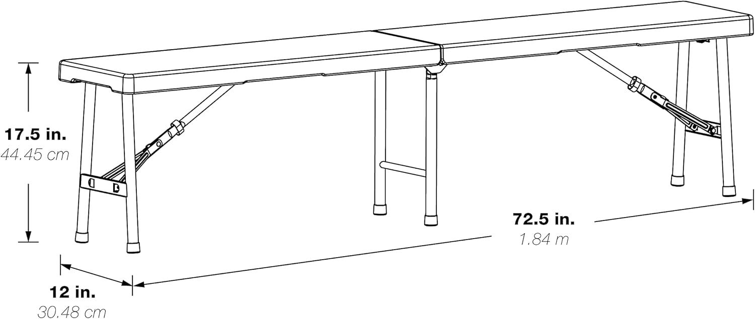 Office Star Products 6' Fold in Half Bench