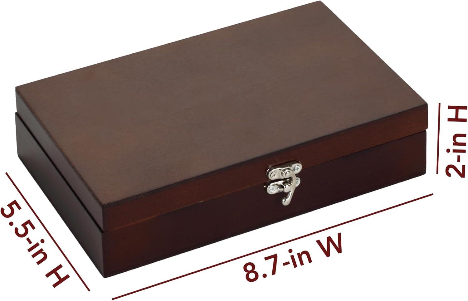 Premium Double-Six Domino Set with Walnut Wooden Case