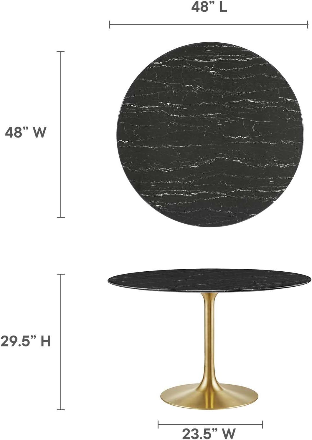 Modway Lippa Bar Table, Artificial Marble Round Top, by Modway | Wayfair
