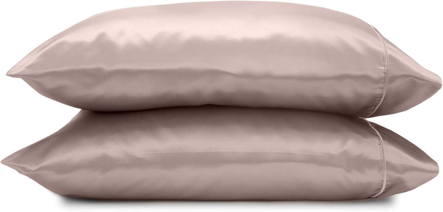 Seduction Martex Elegance Satin Silk Pillowcases Hotel Quality - Super Soft & Breathable Great For Hair And Skin (Set of 2)