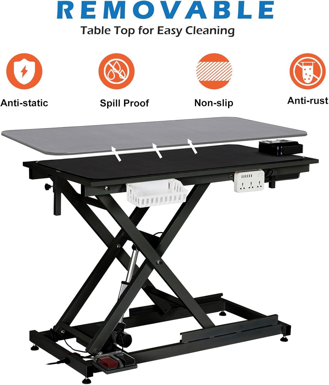 babevy 50'' Electric Dog Grooming Table, Heavy Duty, Height Adjustable Pet Grooming Table | Wayfair