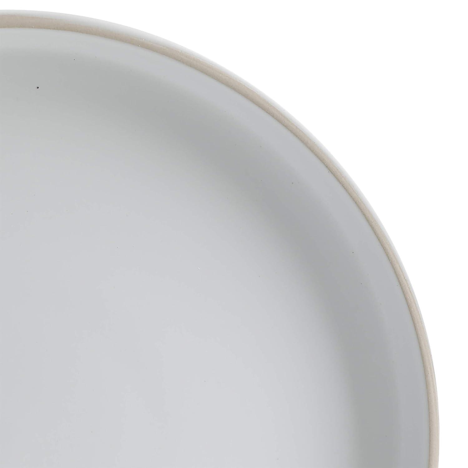 Gibson Home Zuma 16-Piece Round Matte Stoneware Dinnerware Set White
