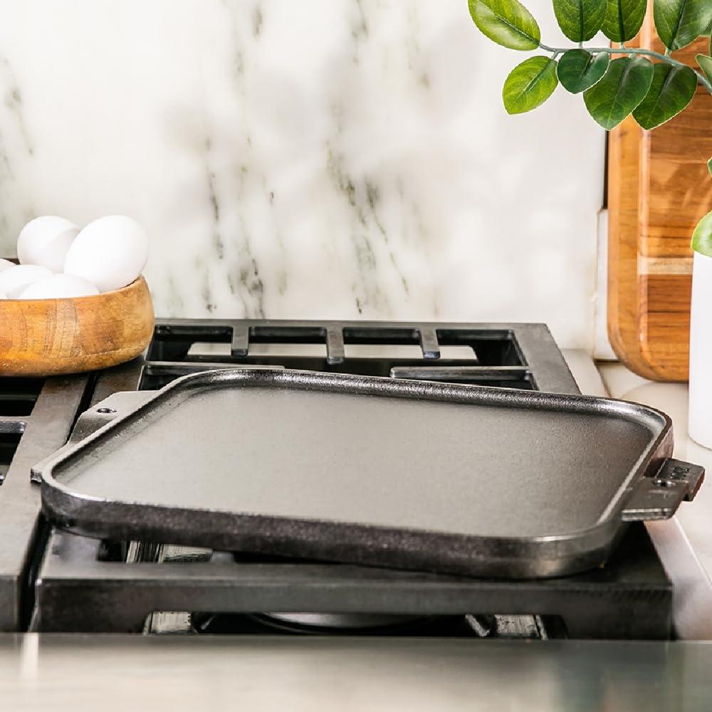 Lodge Logic LSRG3 Pre Seasoned Single Reversible Grill Griddle