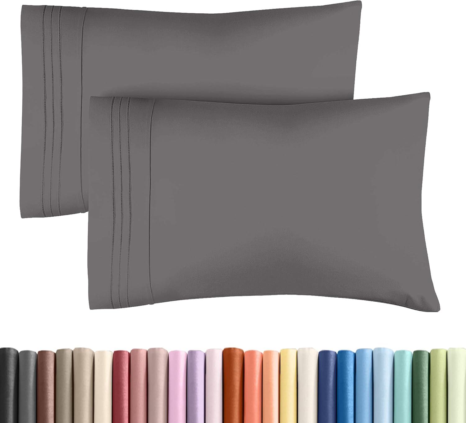 CGK Linens Hotel Quality Microfiber Pillowcase Covers (Set of 2)