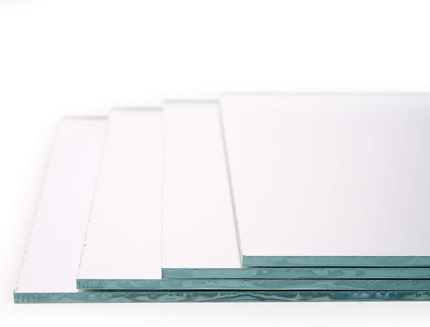 50 Pack 4x4 Inch Square Glass Mirror Tiles