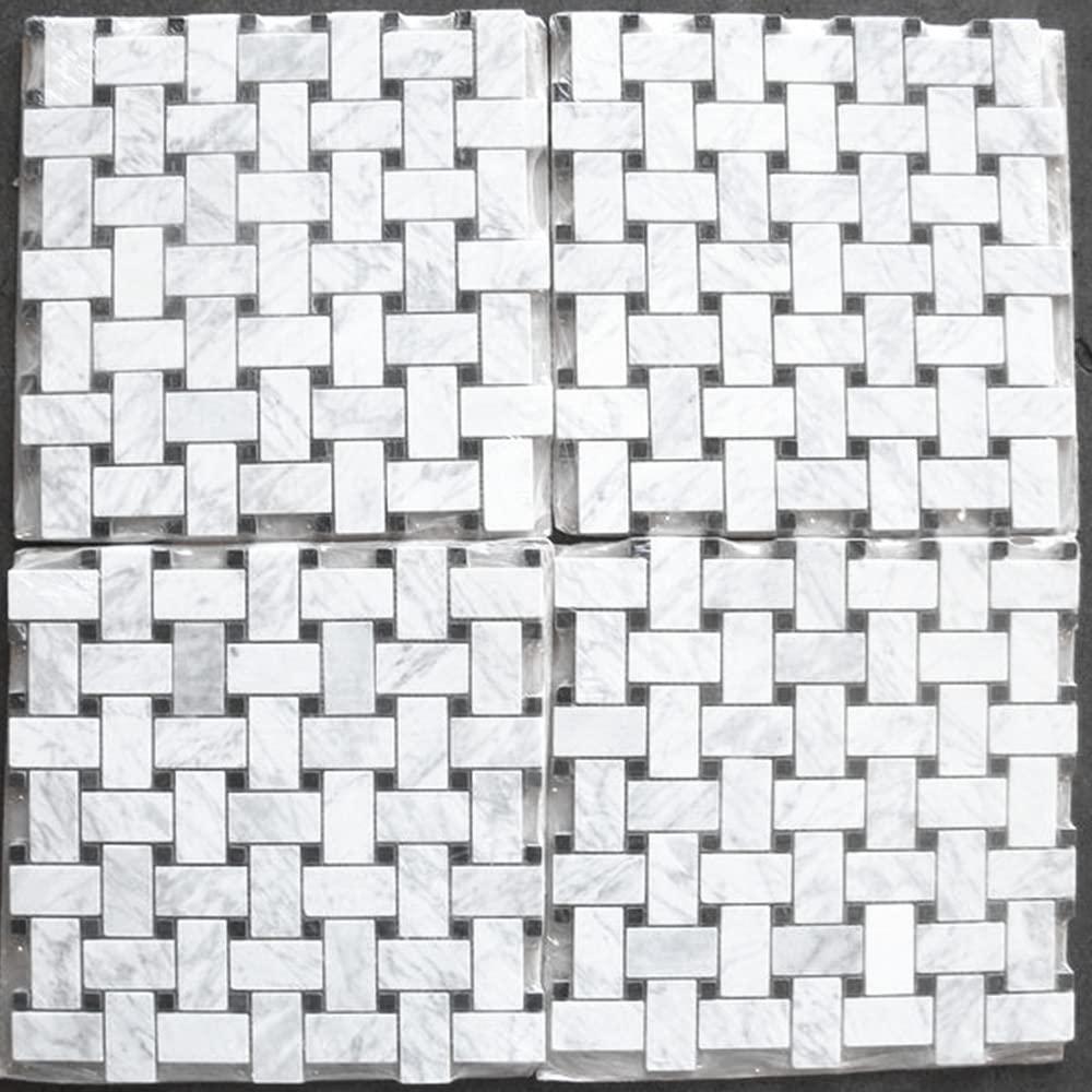 12" x 12" Marble Basketweave Mosaic Wall & Floor Tile