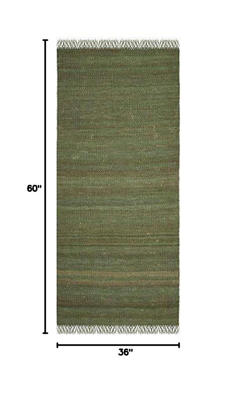 Natural Fiber NF368 Hand Woven Indoor Accent Rug - Green - 3'x5' - Safavieh