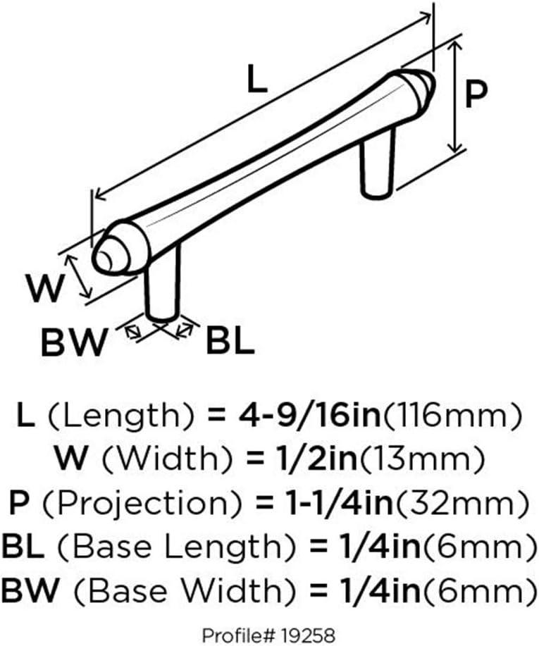 Satin Nickel Brushed Cabinet Pull with Mounting Hardware