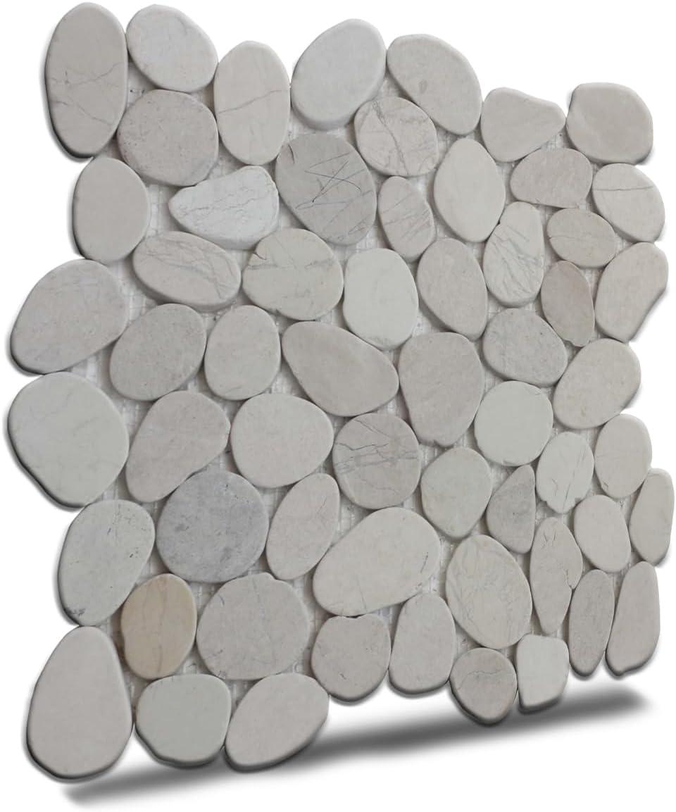 Hawaii 12" x 12" Natural Stone Pebbles Mosaic Wall & Floor Tile
