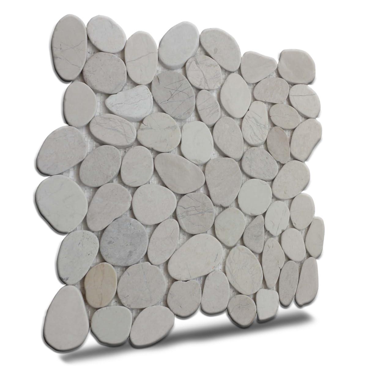 Hawaii 12" x 12" Natural Stone Pebbles Mosaic Wall & Floor Tile