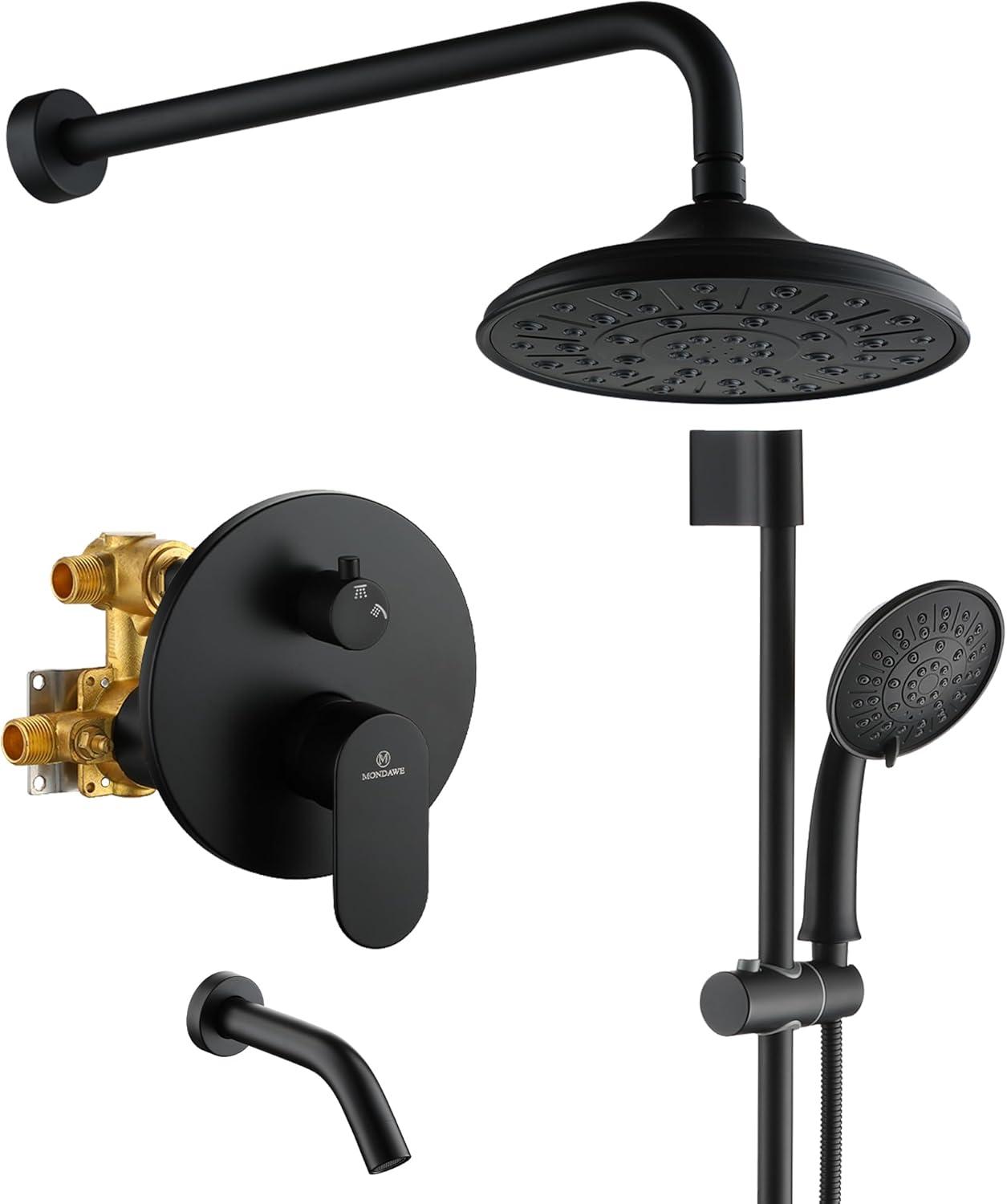 Calliope Wall Mounted 3 Function Retro Shower System with 3 Setting Handheld