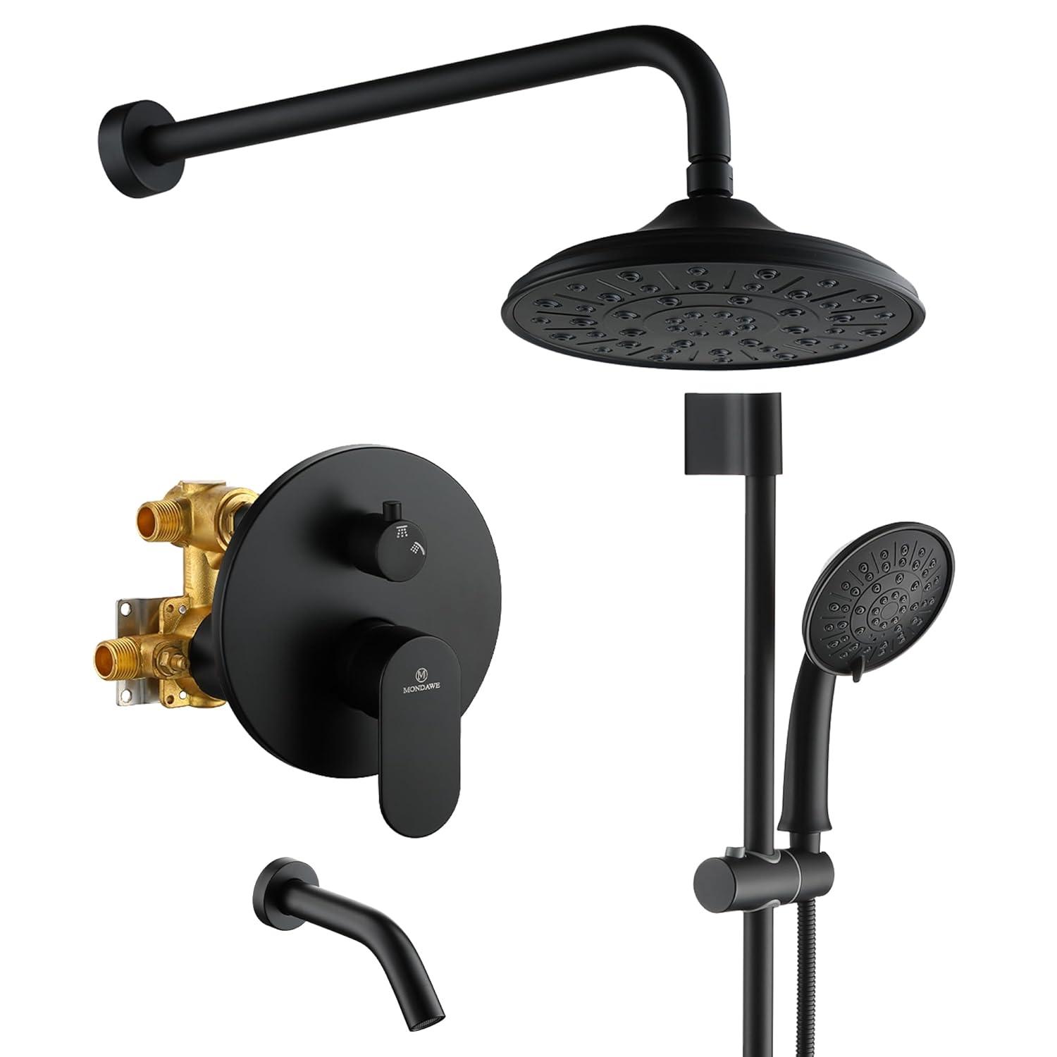 Calliope Wall Mounted 3 Function Retro Shower System with 3 Setting Handheld