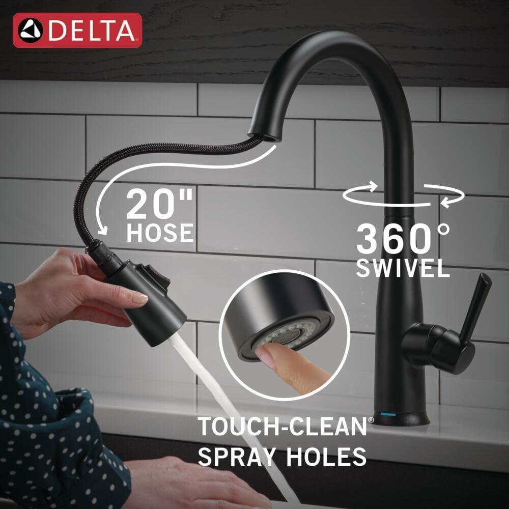 Delta 9113TL-BL-DST Essa Touch2O Kitchen Sink Faucet with Touchless Technology