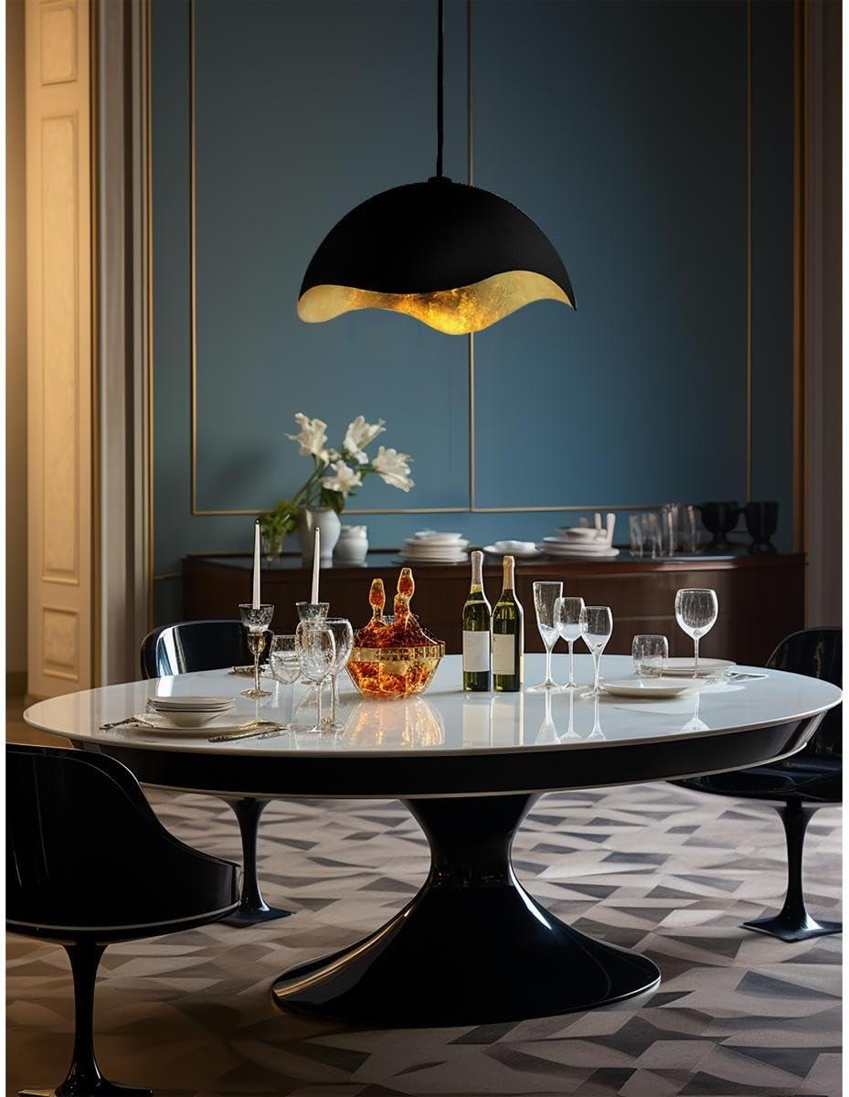 George Kovacs by Minka George Kovacs Eclos 23" Wide 1 Light Pendant In Sand Coal W/Gold Leaf Finish