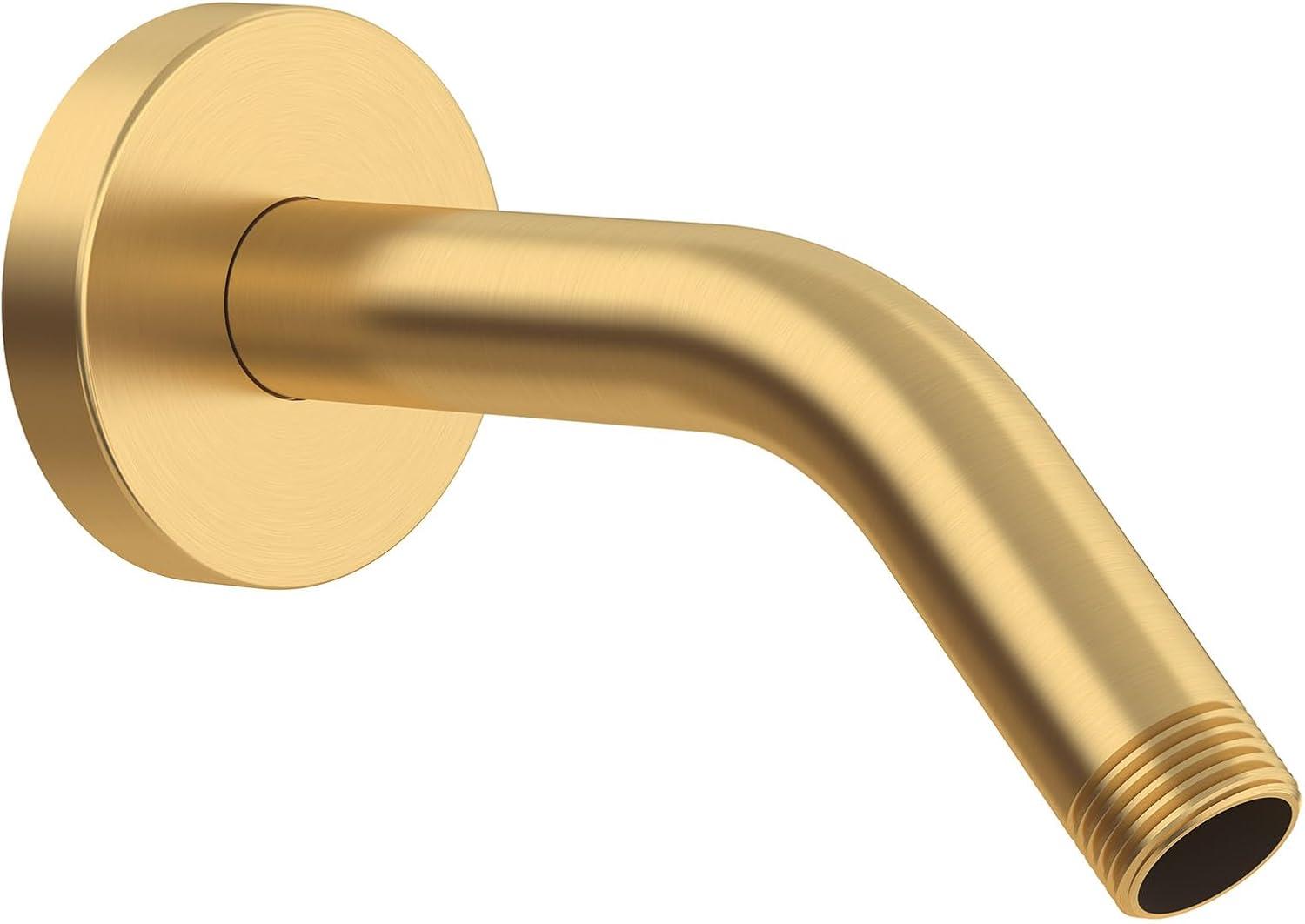 Gold Brushed Modern Wall-Mounted Shower Arm