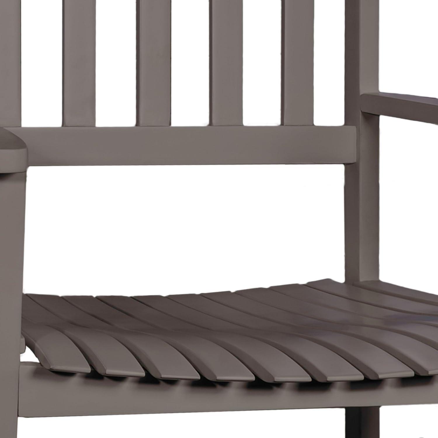 Seagrove Farmhouse Classic Slat-Back 350-LBS Support Acacia Wood Outdoor Rocking Chair- JONATHAN Y