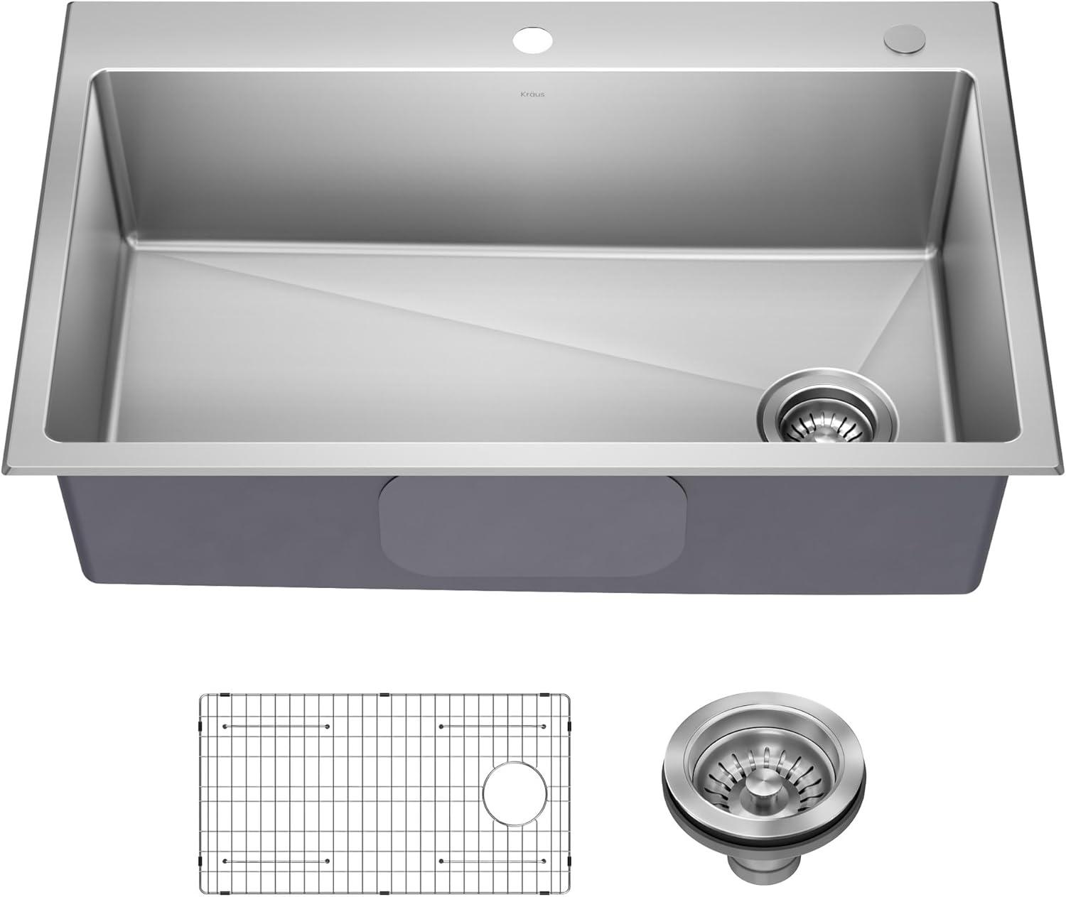 KRAUS Fairlane Undermount 18-Gauge Stainless Steel Kitchen Sink