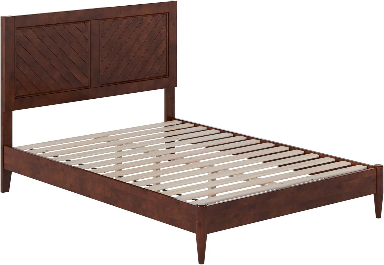 AFI Furnishings Berkshire Twin Solid Wood Low Profile Platform Bed in Walnut