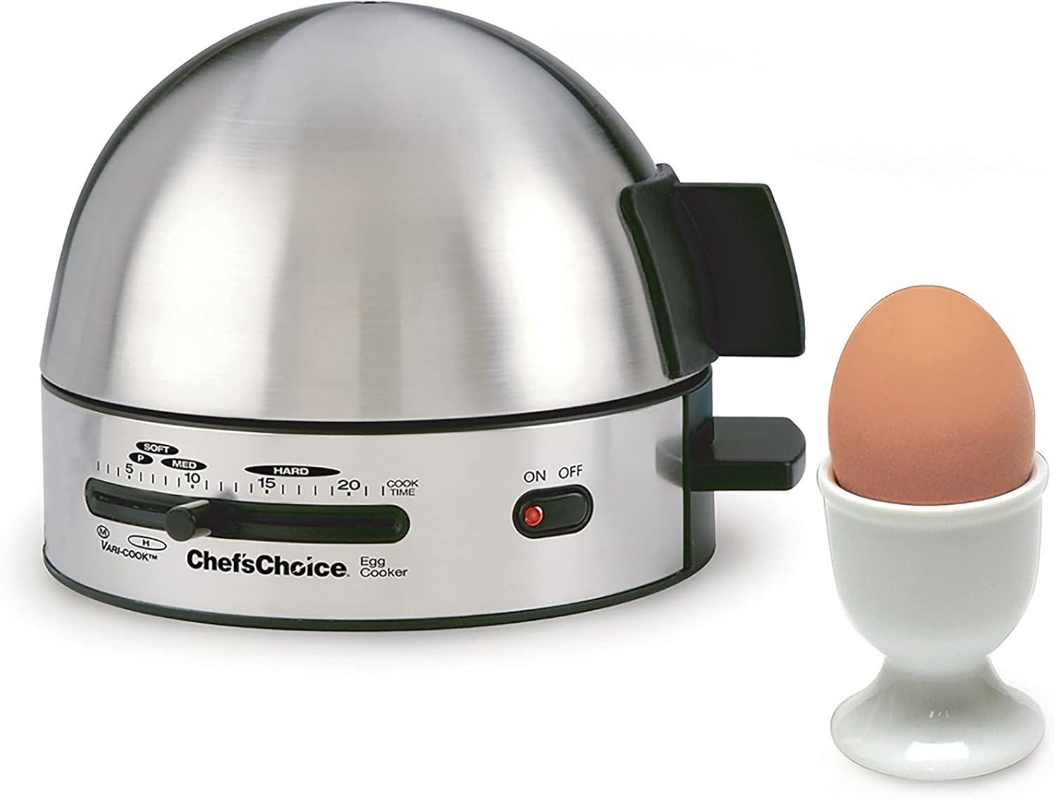 Chef'sChoice Model 810 Gourmet Egg Cooker, 7 Egg Capacity, in Stainless Steel (8100001)