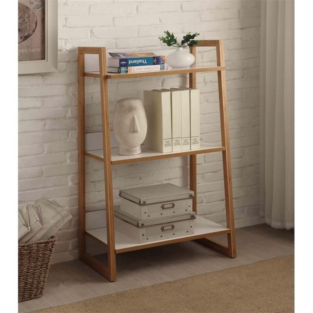 Convenience Concepts Oslo Sundance 3 Tier Bookshelf, White/Natural