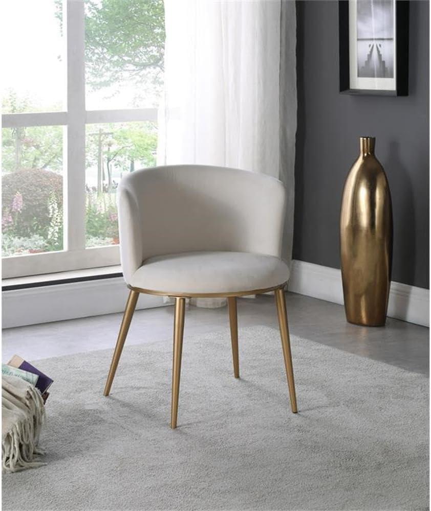 Meridian Furniture Skylar Cream Velvet Dining Chair (Set of 2)