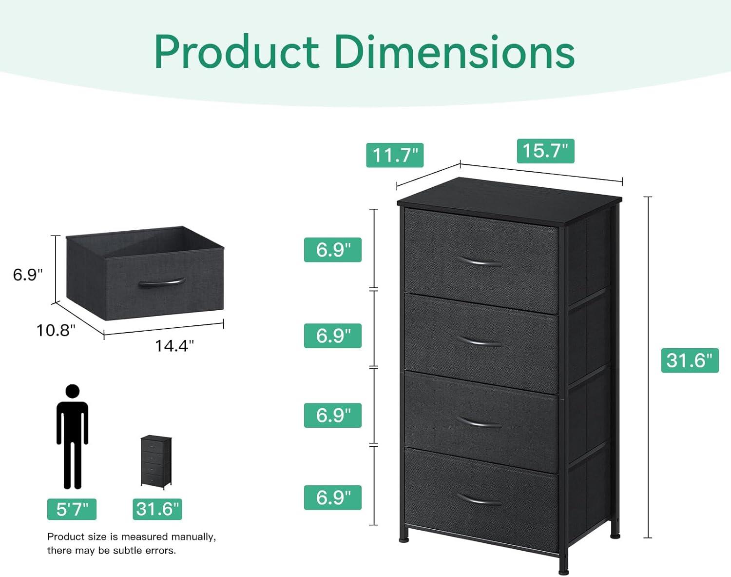 4 Drawer Storage Dresser Chest | FIRNEWST