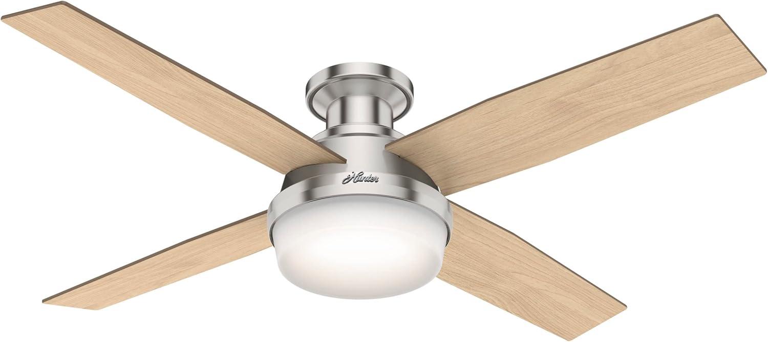 52" Dempsey Low Profile Ceiling Fan with Remote (Includes LED Light Bulb) - Hunter Fan