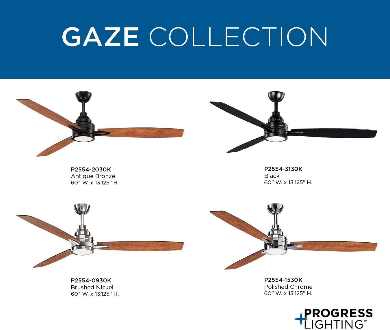 Gaze Collection 60" LED Three-Blade Ceiling Fan