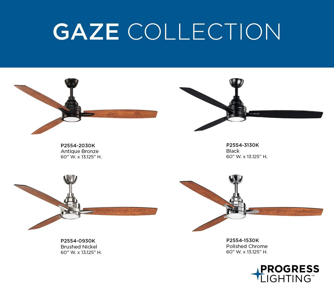 Gaze Collection 60" LED Three-Blade Ceiling Fan