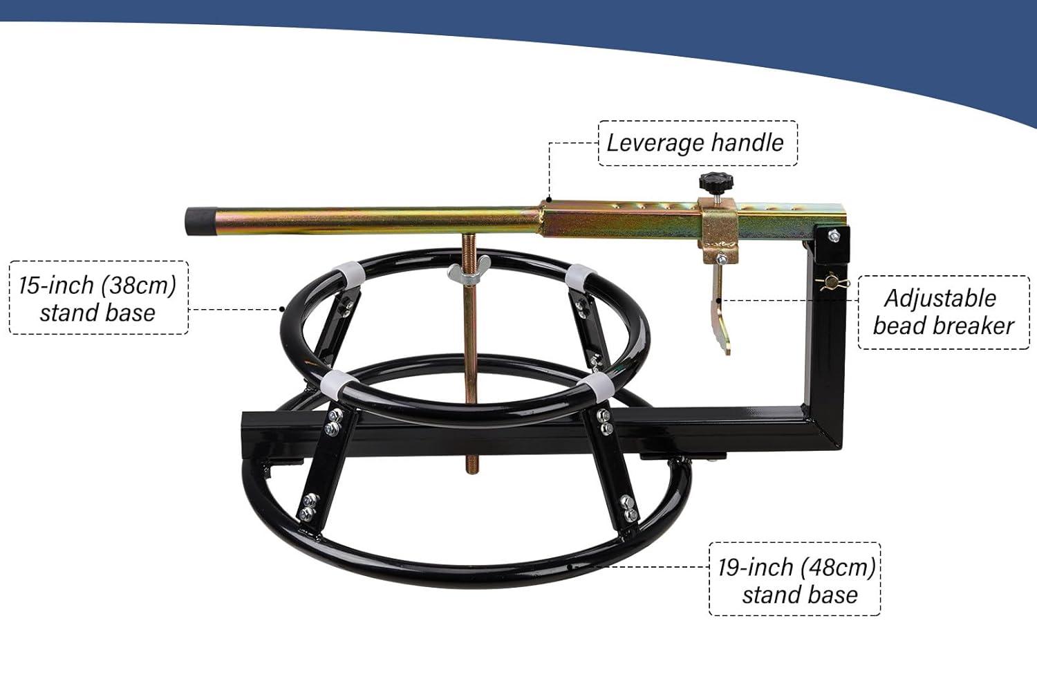 Motorcycle tire Changer for 16in to 21in Tires Dirt Bike Bead Breaker Tire Change Stand Tire Changing Stand Mount, Black