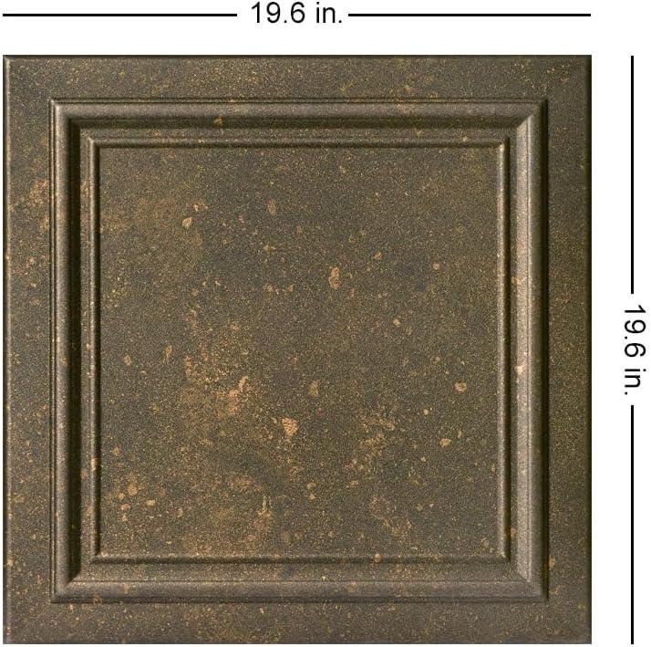 A La Maison Ceilings Line Art 1.6 ft. x 1.6 ft. Polystyrene Glue-up Ceiling Tile (Set of 96)