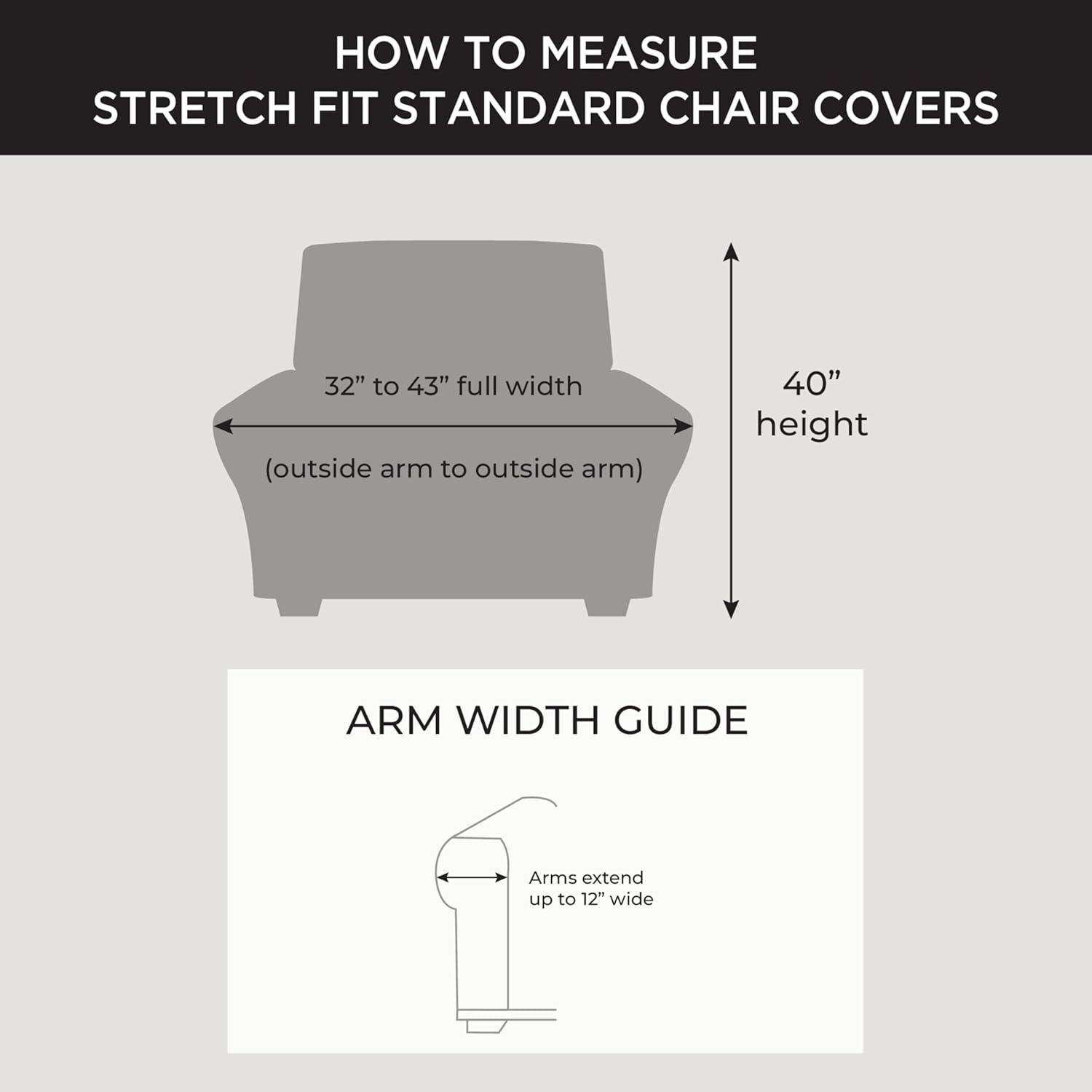 Sure Fit Stretch Pique Box Cushion Ottoman Slipcover