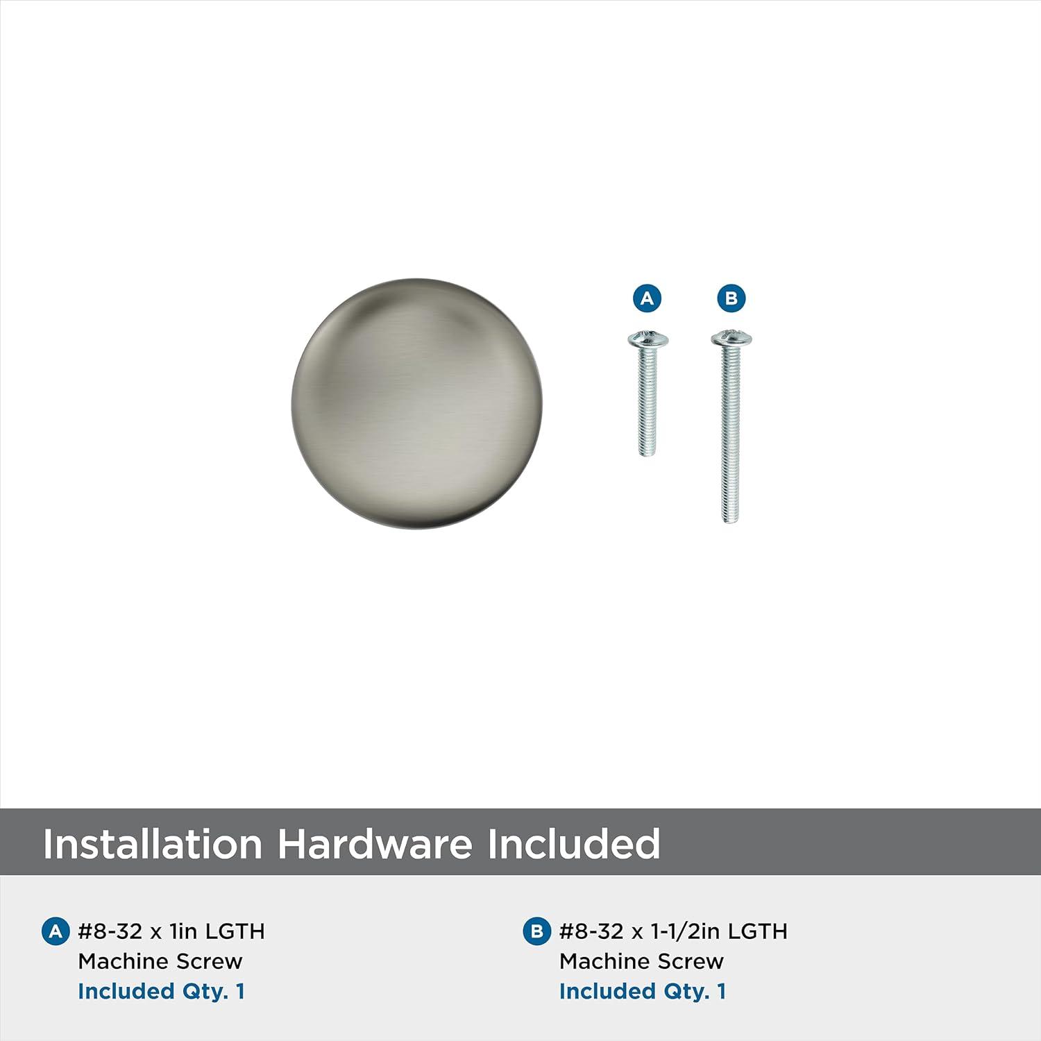 Amerock Edona 1-1/4 inch (32mm) Diameter Antique Silver Cabinet Knob