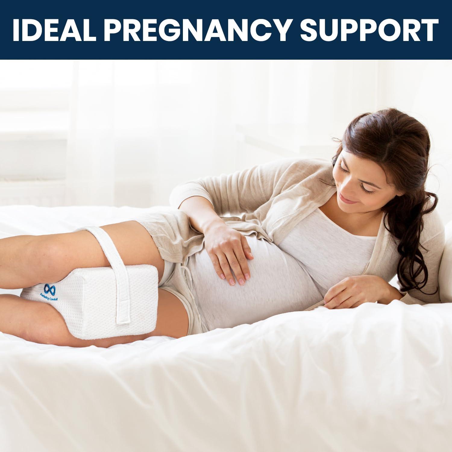 Everlasting Comfort Office Foot Rest Under Desk Ergonomic Memory Foam Foot Pillow, Navy Blue