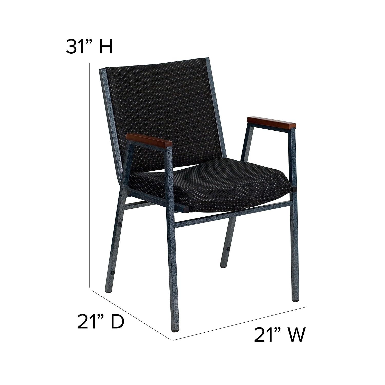 Flash Furniture Aliya Heavy Duty Stack Chair with Arms (Set of 4)