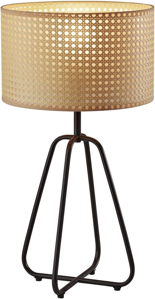 Colton 25" Bronze Table Lamp with Woven Shade