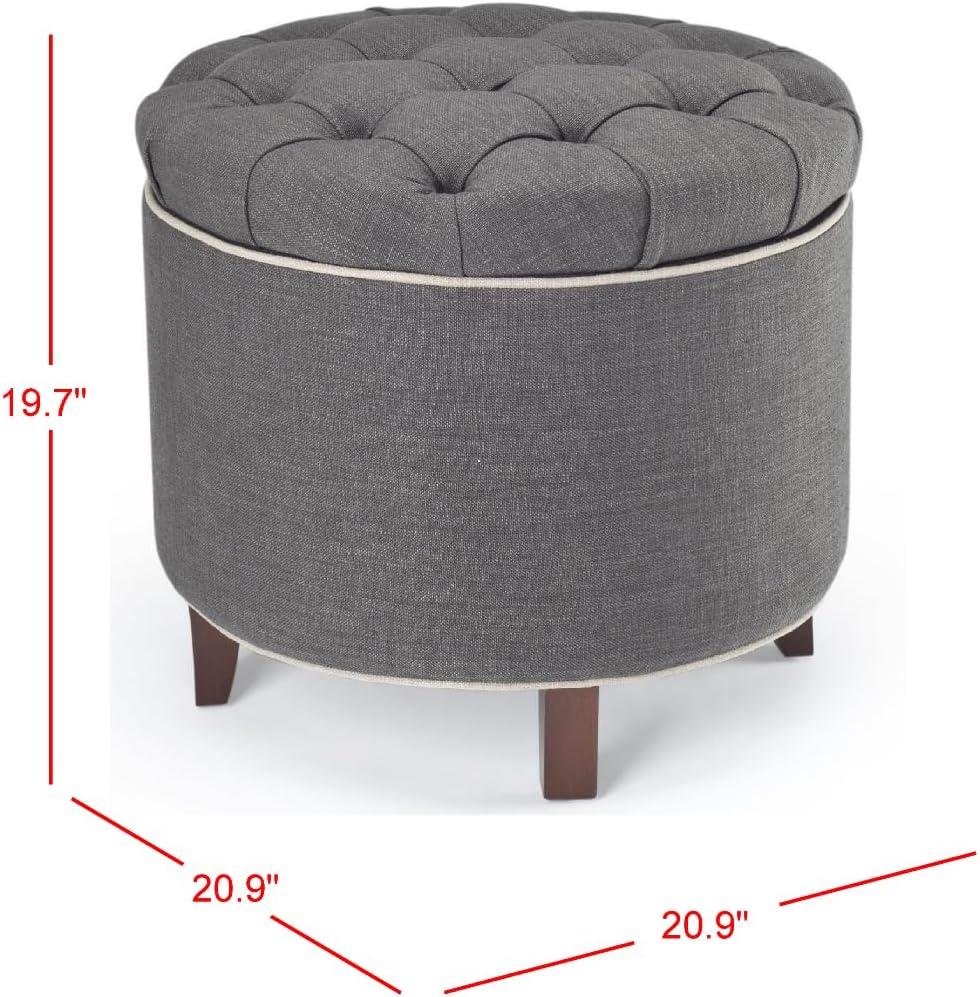 Amelia Tufted Storage Ottoman  - Safavieh