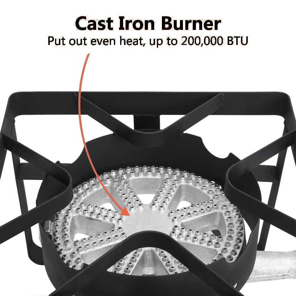 High Pressure Black Cast Iron Single Burner Gas Stove