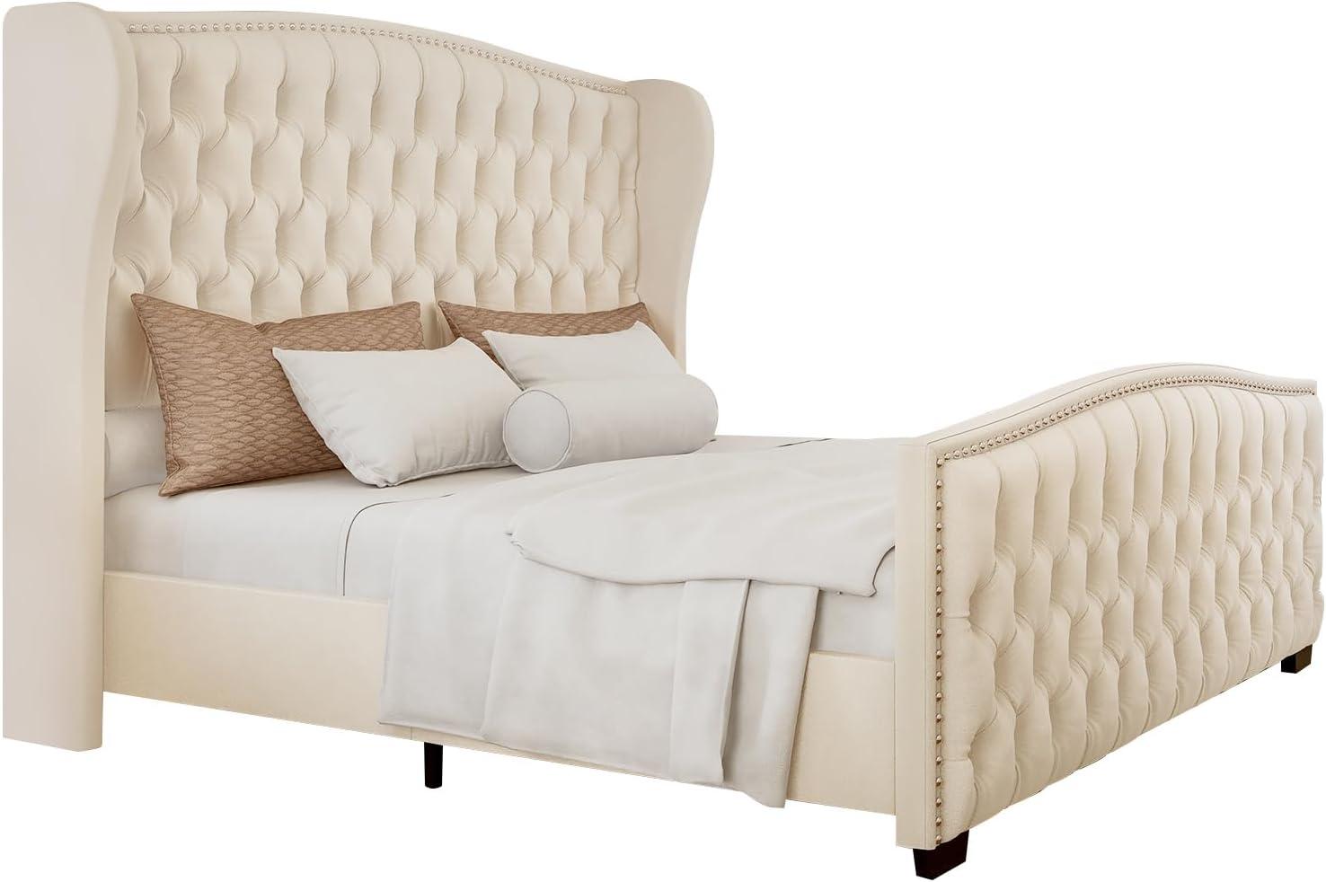 House of Hampton® Platform Bed Frame With Wingback Headboard