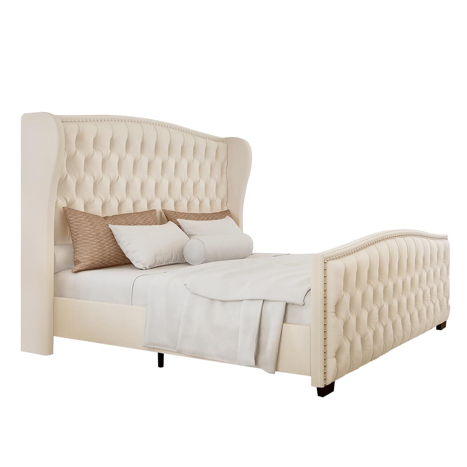 House of Hampton® Platform Bed Frame With Wingback Headboard